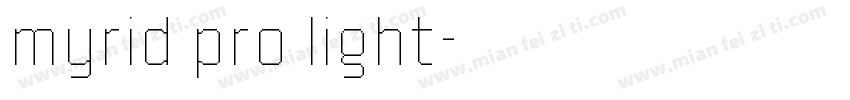 myrid pro light字体转换